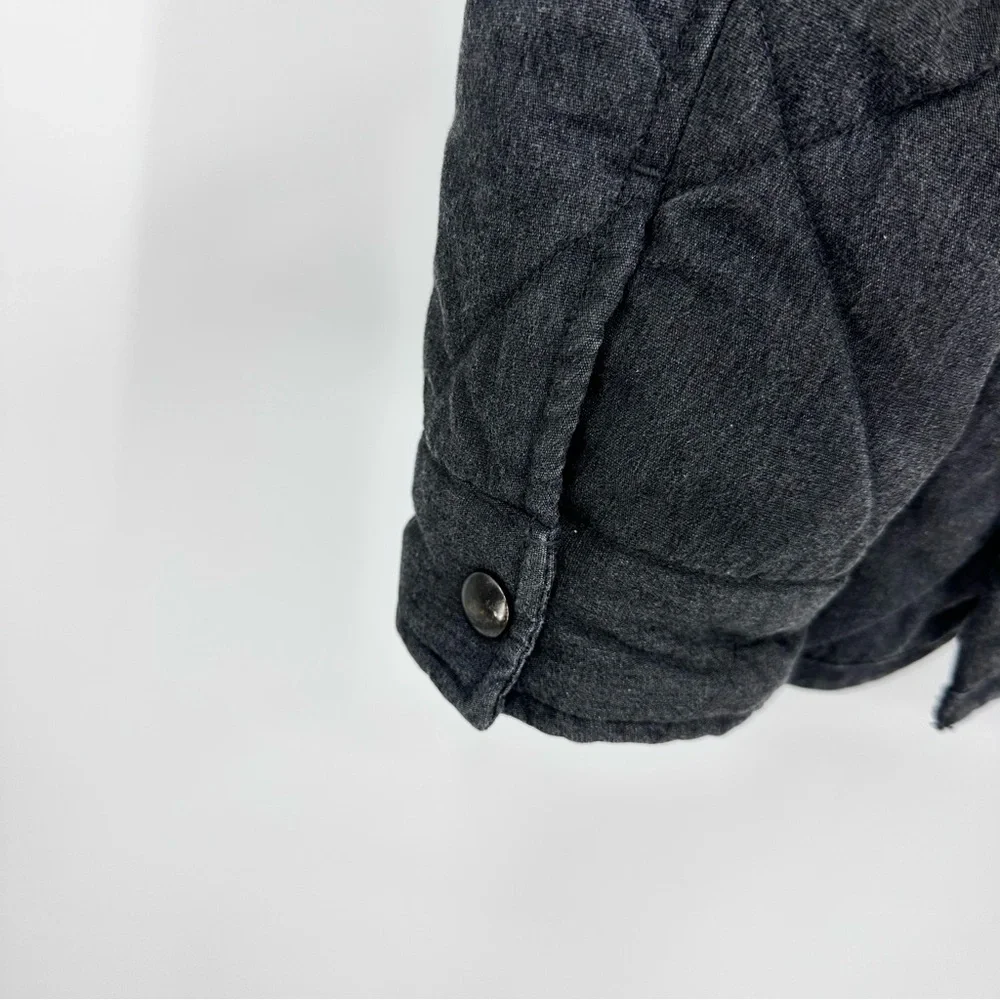 J. Crew Sussex Quilted Jacket Black Gray Size S